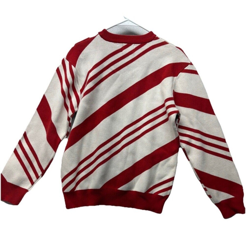 Disney Santa Mickey Mouse Holiday Sweater 2023 Christmas Candy Cane Stripes Sz S - Picture 3 of 3